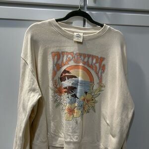 Rip Curl Cream and Orange Graphic Tee